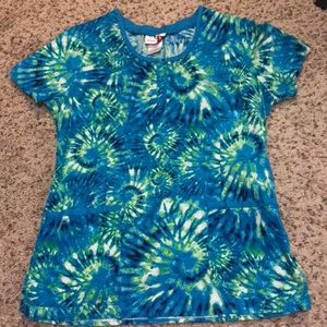 White cross brand scrub top